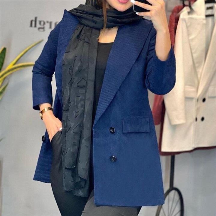 کت پاییزه زنانه جنس مخمل کبریتی درجه یک داخل لایی پرشین